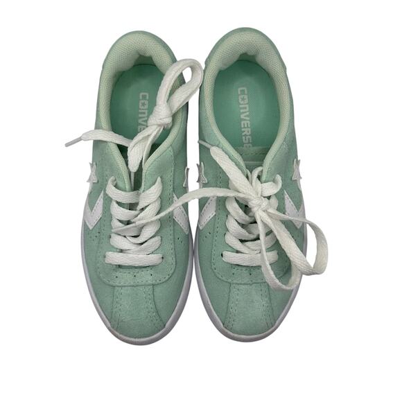 Converse All Star Low Top Mint Green Suede Sneakers Star Patch Size 11 EU 28 - Picture 5 of 7